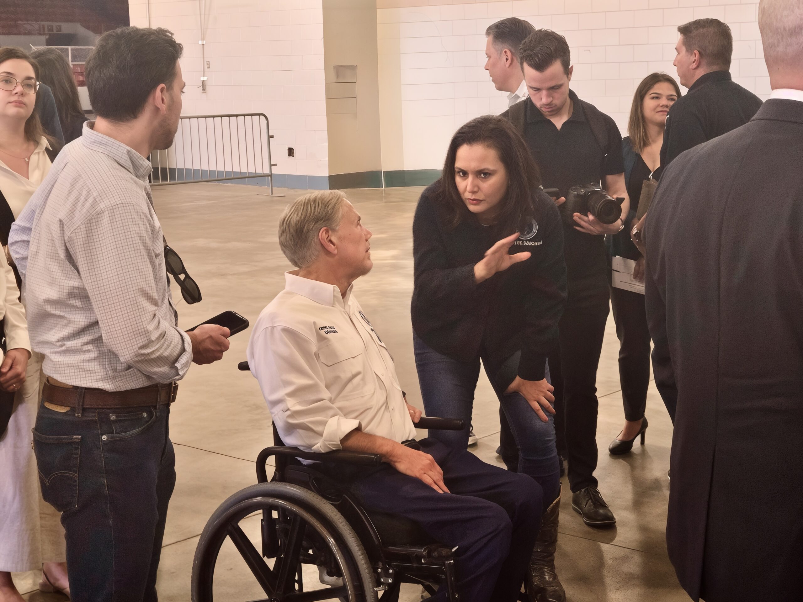 Lori Cobos meeting with Governor Abbott on Texas energy infrastructure